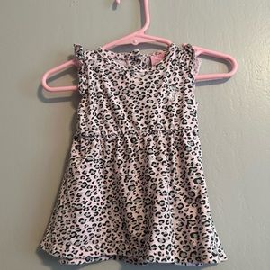 Baby Cheetah U.S Polo Assn dress, animal print, monochrome dress, size 3/6
